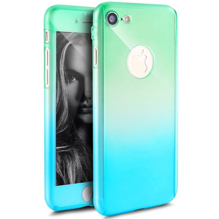 iPhone 6S Case,iPhone 6 Case,ikasus [Tempered Glass Protector] Luxury Gradient Color Ultra-thin Shockproof Armor... N11