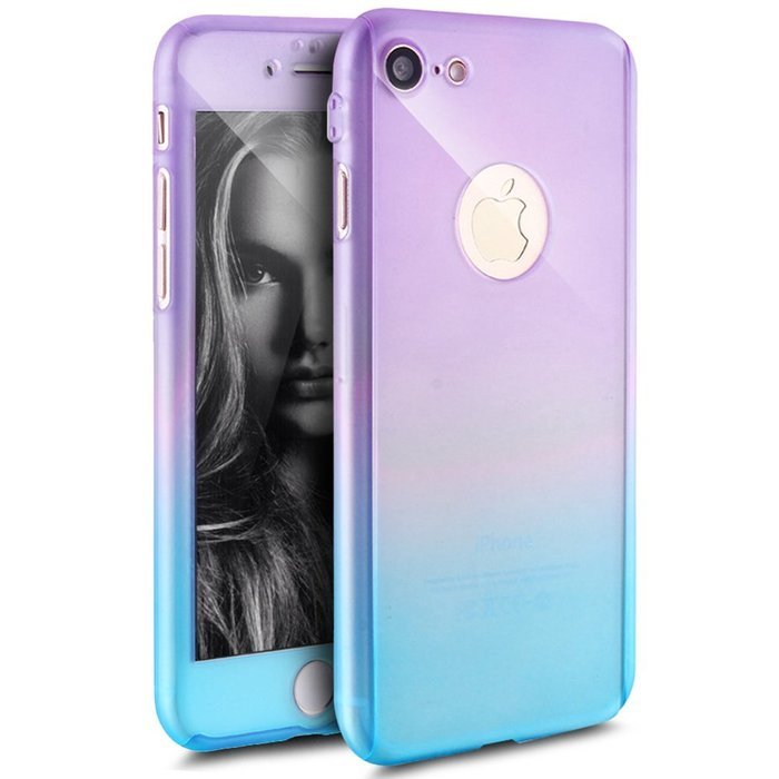 iPhone 6S Case,iPhone 6 Case,ikasus [Tempered Glass Protector] Luxury Gradient Color Ultra-thin Shockproof Armor... N13