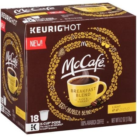 McCafe Breakfast Blend Coffee Keurig K-Cups 18 Pack