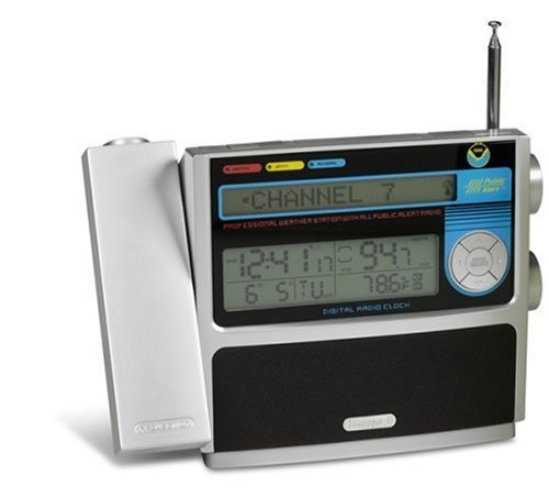 Honeywell PCR507W NOAA Weather Alert/All Hazard S.A.M.E FM Radio with Atomic Projection Clock