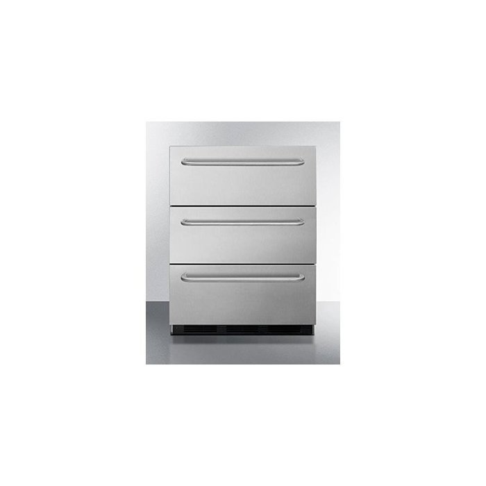 Three-drawer Summit SP6DSSTBOS7ADA Commercial Outdoor All-refrigerator in Ada Compliant Height, Fully Stainless... N2