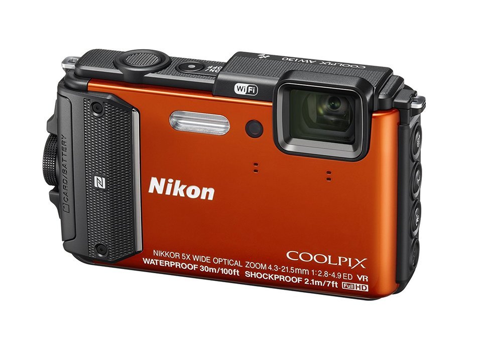 Nikon Coolpix AW130 Shock & Waterproof GPS Digital Camera (Orange) - International Version N2