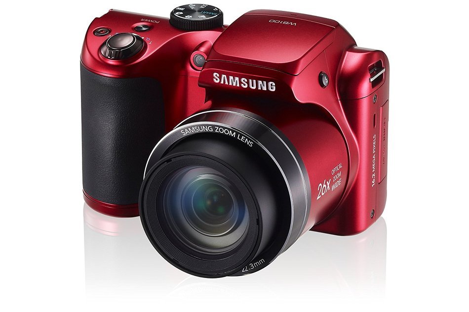 Samsung WB100 16.2 Megapixel Compact Camera - Red