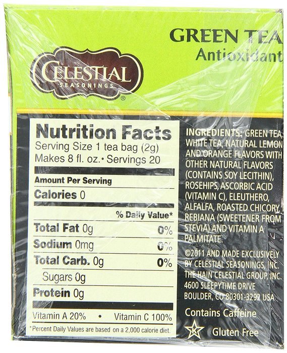 Celestial Seasonings Decaf Mint Green Tea, 20 Count (Pack of 6) N62