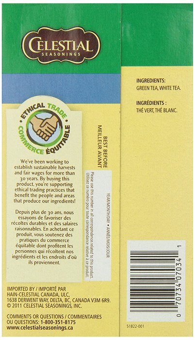 Celestial Seasonings Decaf Mint Green Tea, 20 Count (Pack of 6) N63