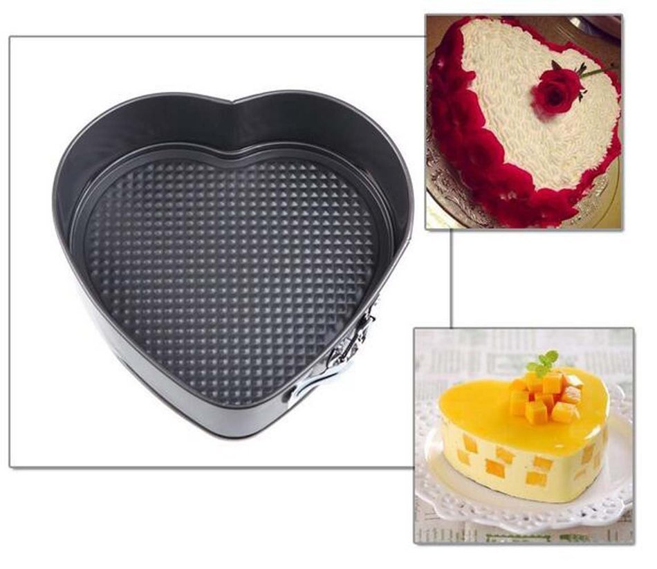 Freedi Round Square Heart Shape Cake Mold Mould Pan with Removable Bottom