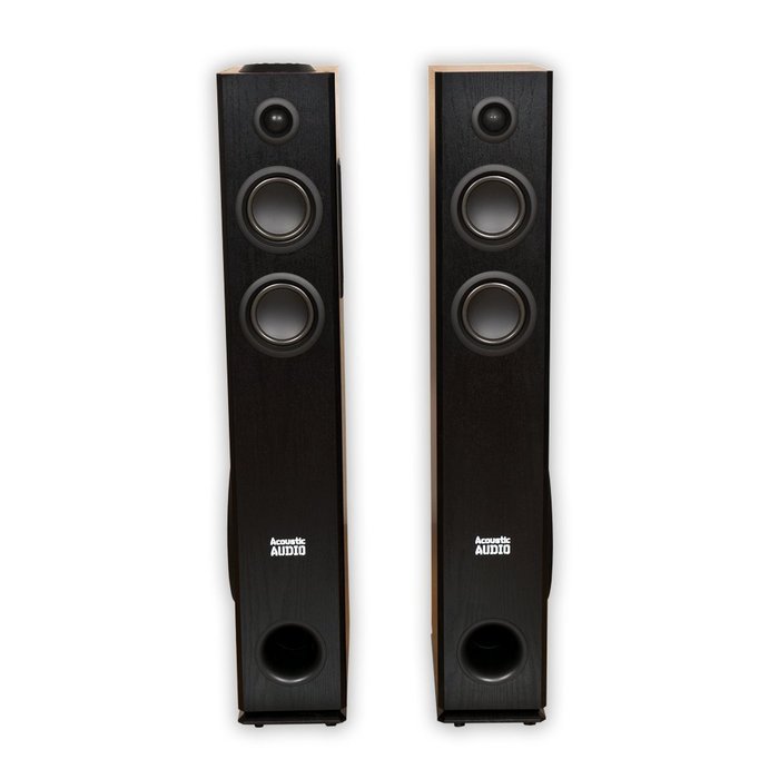 Acoustic Audio TSi500 Bluetooth Powered Floorstanding Tower Home Multimedia Speaker Pair