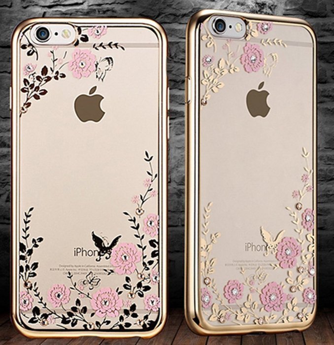 iPhone 7 Case,Inspirationc [Secret Garden] Rose Gold and White PC Plating Clear Shiny Cover Series for Apple iPhone... N8