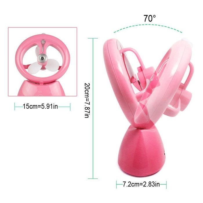 REXSONN Ultrasonic Desktop Cool Misting Fan Humidifier with Built-in Battery and Water Tank for Beauty, Home,... N26