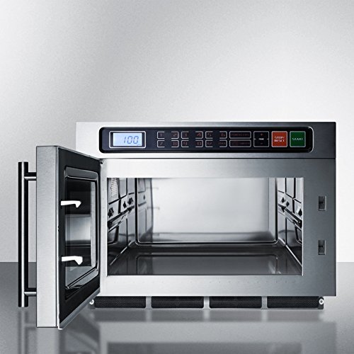 Summit SCM1800M2 20" 1.1 Cu.Ft. Countertop Commercial Microwave with Digital Controls Multi-stage Cooking 10 Power...