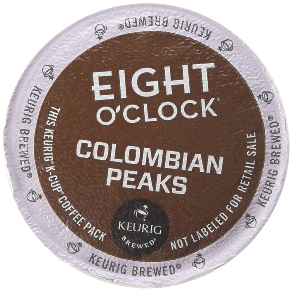 Eight O'Clock Colombian Peaks Medium Roast Coffee K-Cup Packs - 18 CT N4