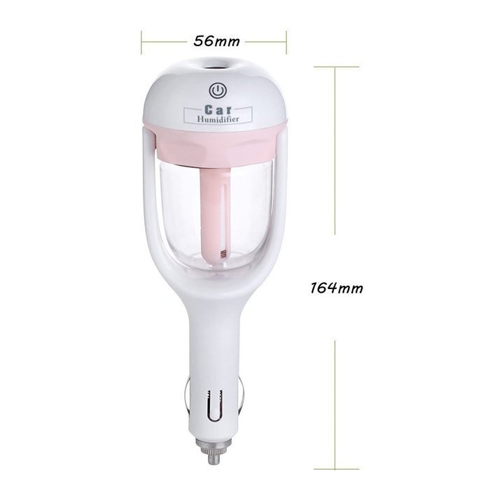 IPUIS Car Air Humidifier with USB Changer Port Aromatherapy Essential Oil Aroma Diffuser Air Purify Car charger... N28