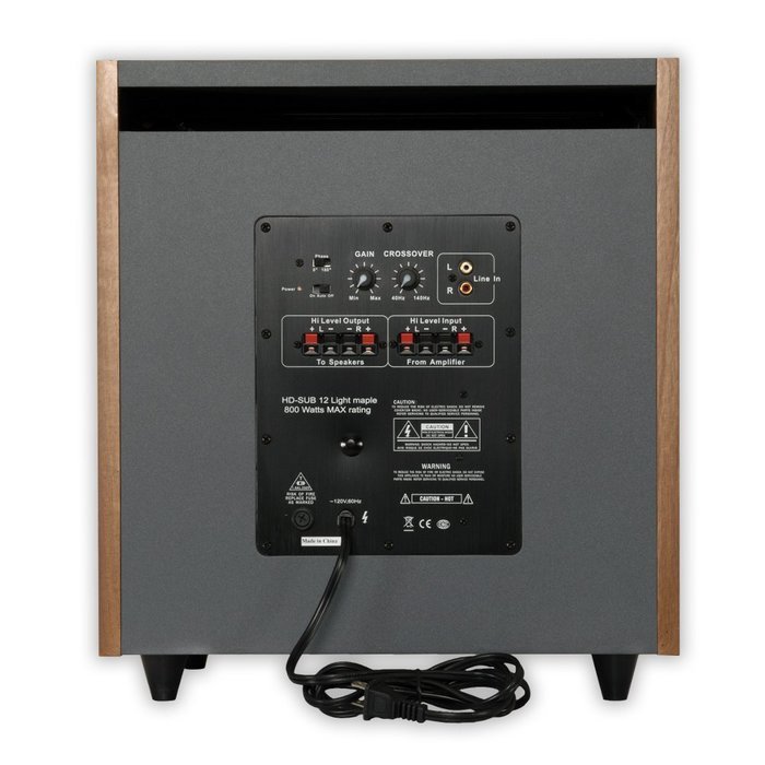 Acoustic Audio HD-SUB15-MAPLE 15-Inch HD Series Front Firing Subwoofer (Maple)