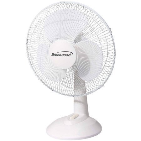 Whisper Quiet Operation | Brentwood 12" Oscillating Desk Fan