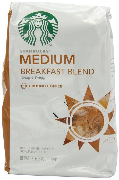 Starbucks Breakfast Blend Coffee, Ground, 12-Ounce Bags (Pack of 3) (Package may vary)