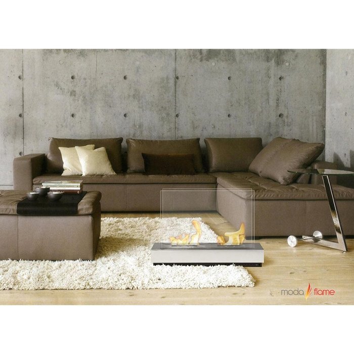 Braga Free Standing Floor Indoor Outdoor Ethanol Fireplace