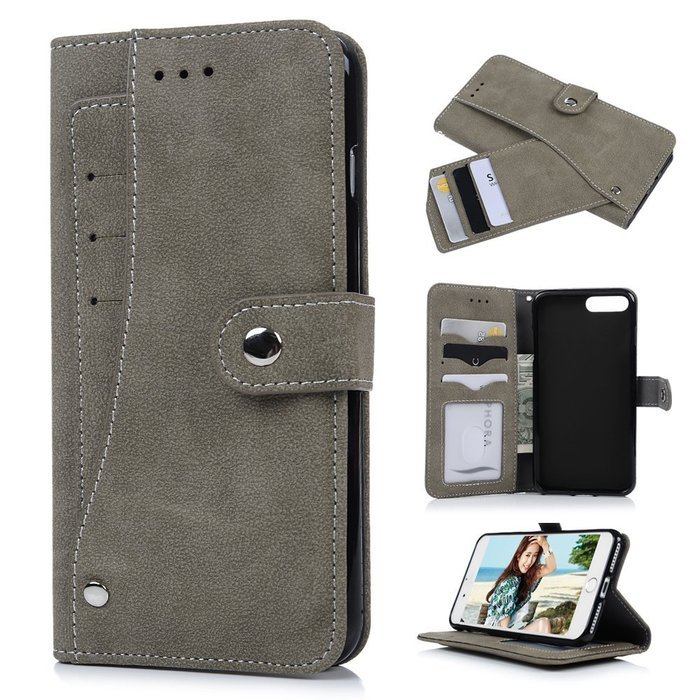 iPhone 7 Plus Case (5.5") - Wallet Flip Folio Stand Case Counterfeit Cashmere Leather Extra ID/Credit Card Holders...