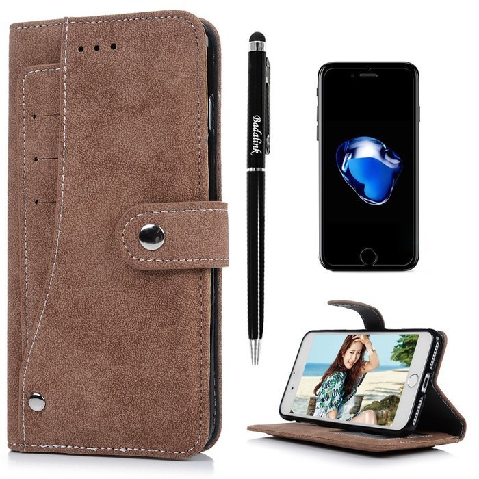 iPhone 7 Plus Case (5.5") - Wallet Flip Folio Stand Case Counterfeit Cashmere Leather Extra ID/Credit Card Holders... N3