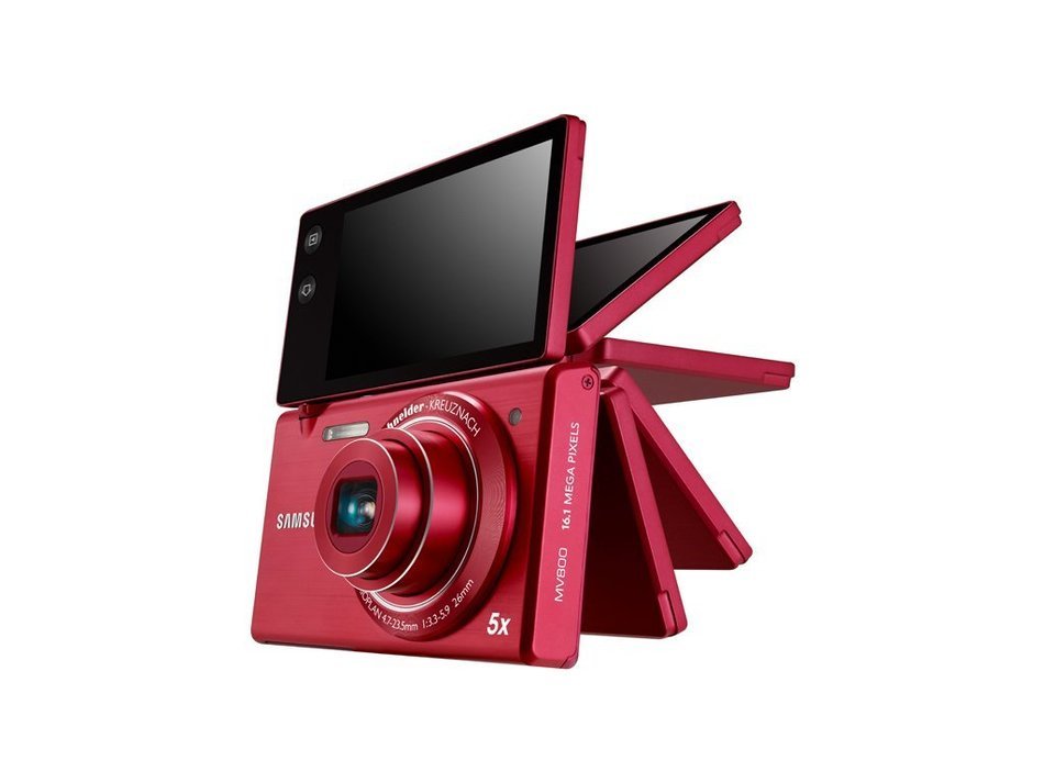 Samsung Multiview MV800 16.1MP Digital Camera with 5x Optical Zoom (Red) (Discontinued by Manufacturer)
