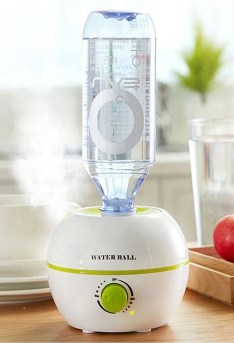 Water Ball Mini Noiseless Ultrasonic Humidifier GREEN - Free Voltage 100~240V Comes with EU Standard Plug - 1... N4