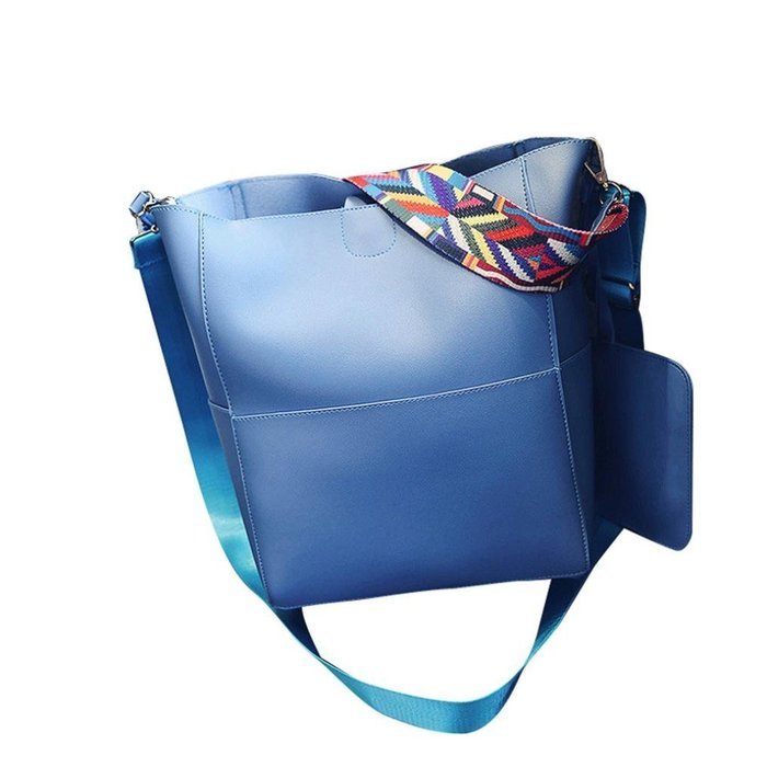 AutumnFall Women Shoulder Vintage Leather Female Bag Crossbody Shoulder Bags+Clutch Bag (Black) N6