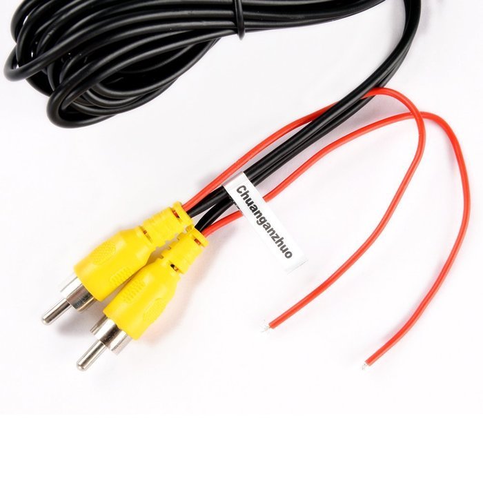 RCA Video Cable,Chuanganzhuo CAR Reverse Rear View Parking Camera Video Cable With Detection Wire (10 M/33 FT) N2