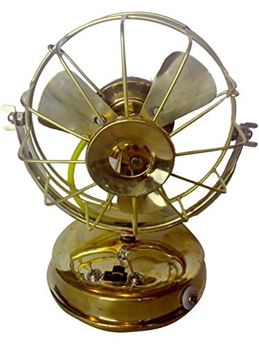 Unique Brass Nautical Handmade Decorative Small Table Fan Fine Work India/asia N3