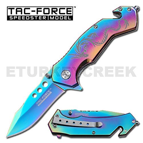 TF-759RB " Dragon Strikes " Rescue Style Spring Assist Knife 6P3gw 4.5" 7M1jo Rainbow ajsks ajskdkw dkkdwoqkd...