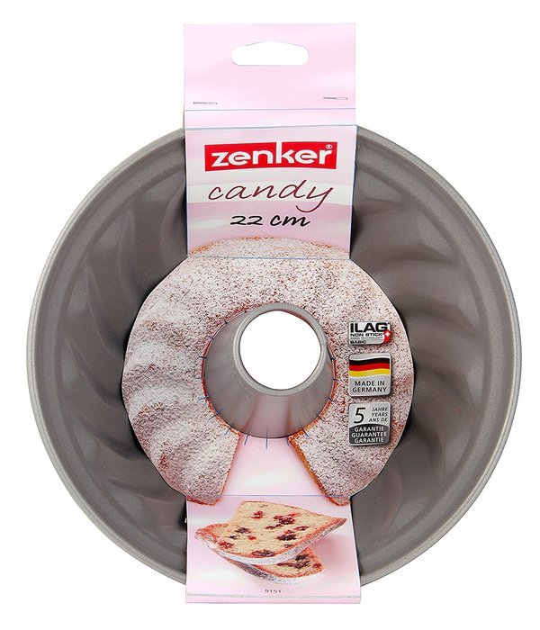 Zenker 9151 "Candy" Kugelhopf Tin, Pink/Silver, 8.66" N2