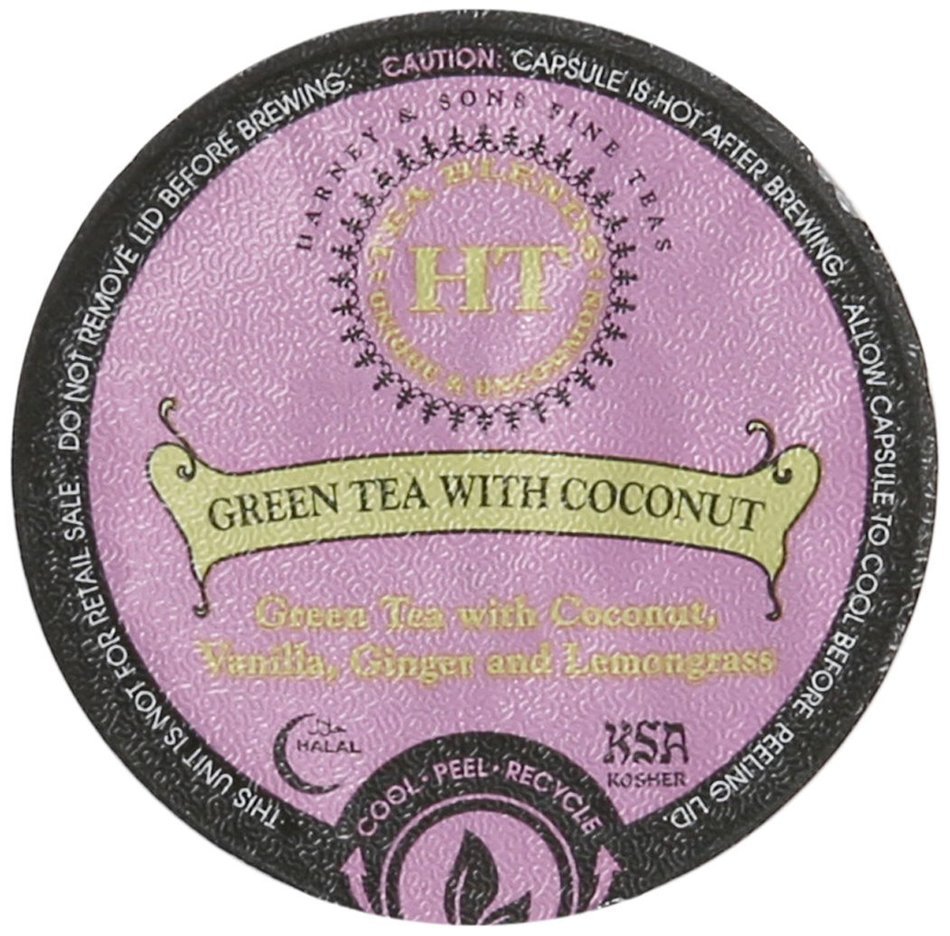 Harney and Sons Green Tea with Coconut and Ginger Capsules, 16 Count N5