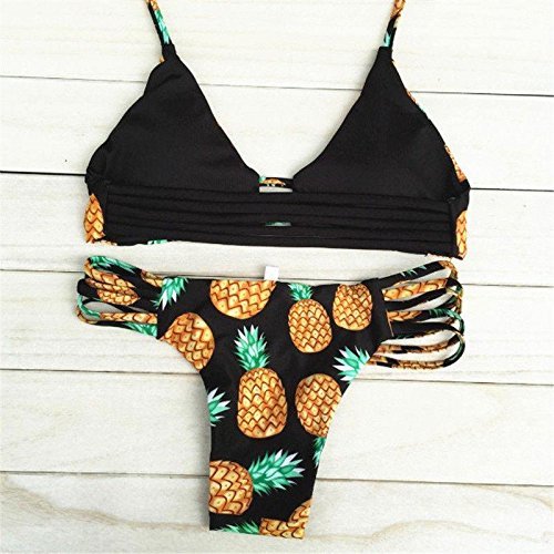 Eachbid The Perfect High Quality Air Bikini Pineapple Bra Bandage Bikini Swimsuit XL-US M N3