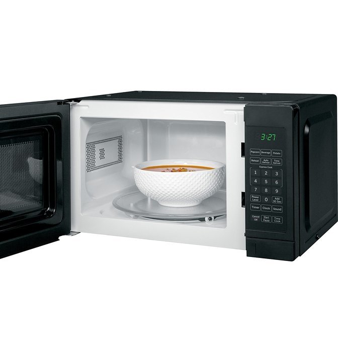 GE JEM3072DHBB 0.7 Cu. Ft. Black Countertop Microwave
