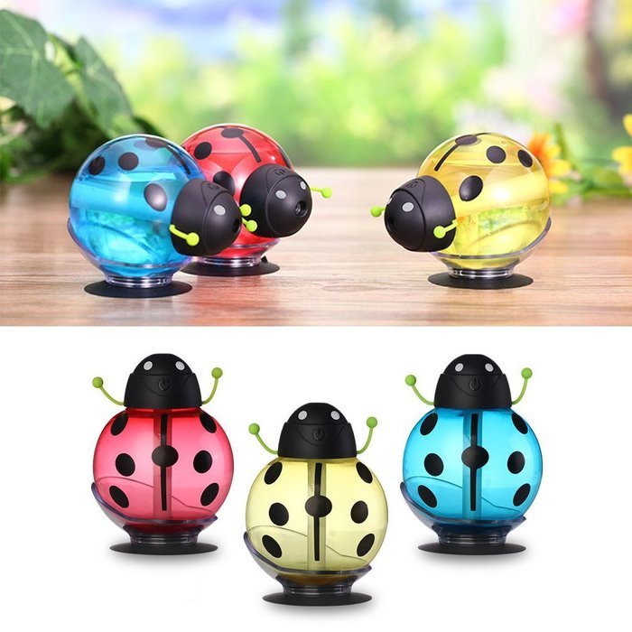 YJY 260mL Cute Insect Air Purifier Humidifier - Silent Ultrasonic Waterless Auto Shut-off USB Touch Control -... N8