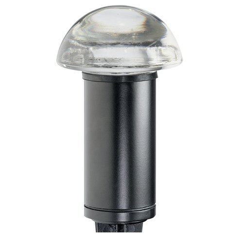 Intermatic Malibu CL711 10-Watt Low Voltage Metal Clear Glass Top Mushroom Halogen Landscape Light, Black by Intermatic