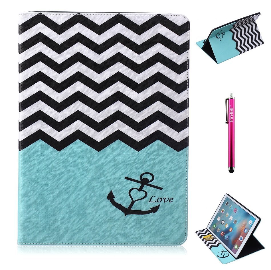 iPad Pro Case, Firefish Kickstand Feature Case Premium PU Leather Wallet [Card Slots] Scratch-Resistance Specially... N25
