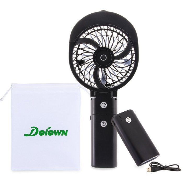 DOIOWN Handheld Portable Table Mini Fan Battery Rechargeable (Blue) N29