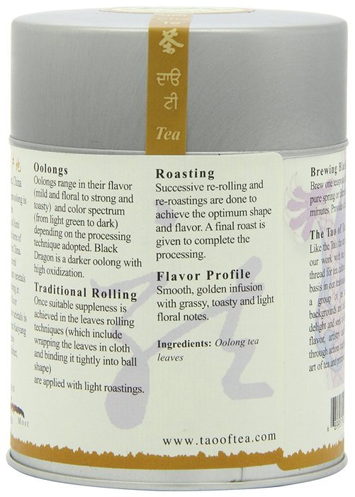 The Tao of Tea, Black Dragon Oolong Tea, Loose Leaf, 3.5 Ounce Tin N3