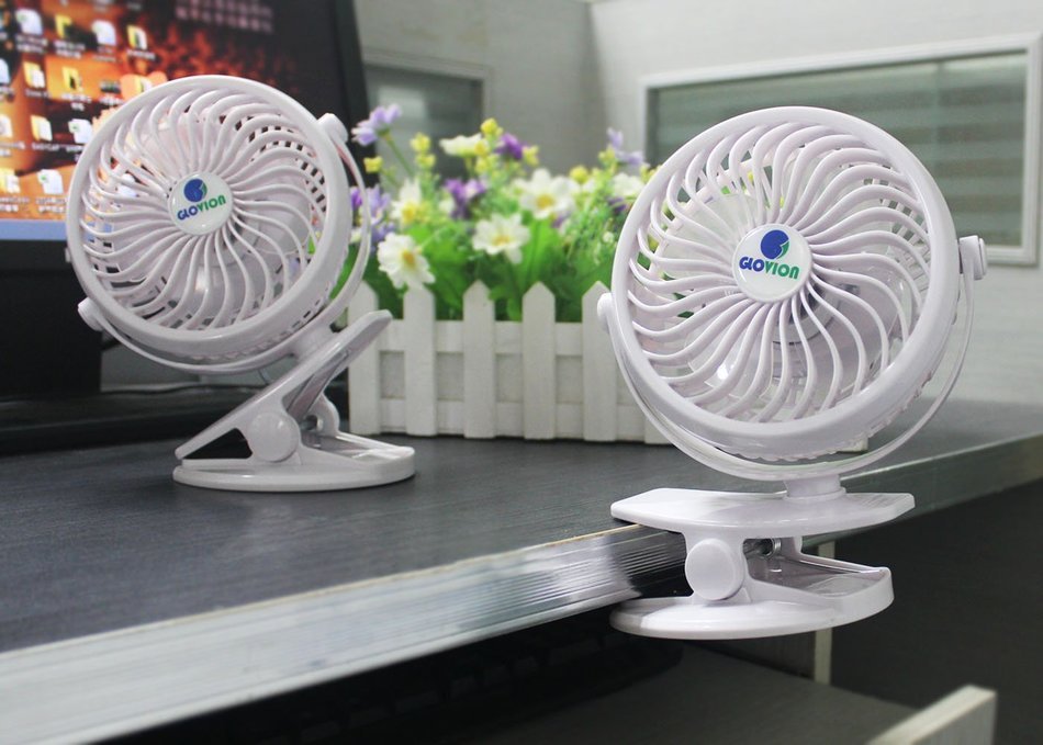 [Update Version with 6.5 Ft Micro Charging Cable] Glovion Baby Clip Stroller Fan - USB Rechargeable Portable Fan... N10