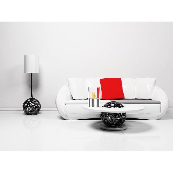 Elite Flame Collin Table Top Firepit Bio Ethanol Ventless Fireplace in Stainless Steel N2