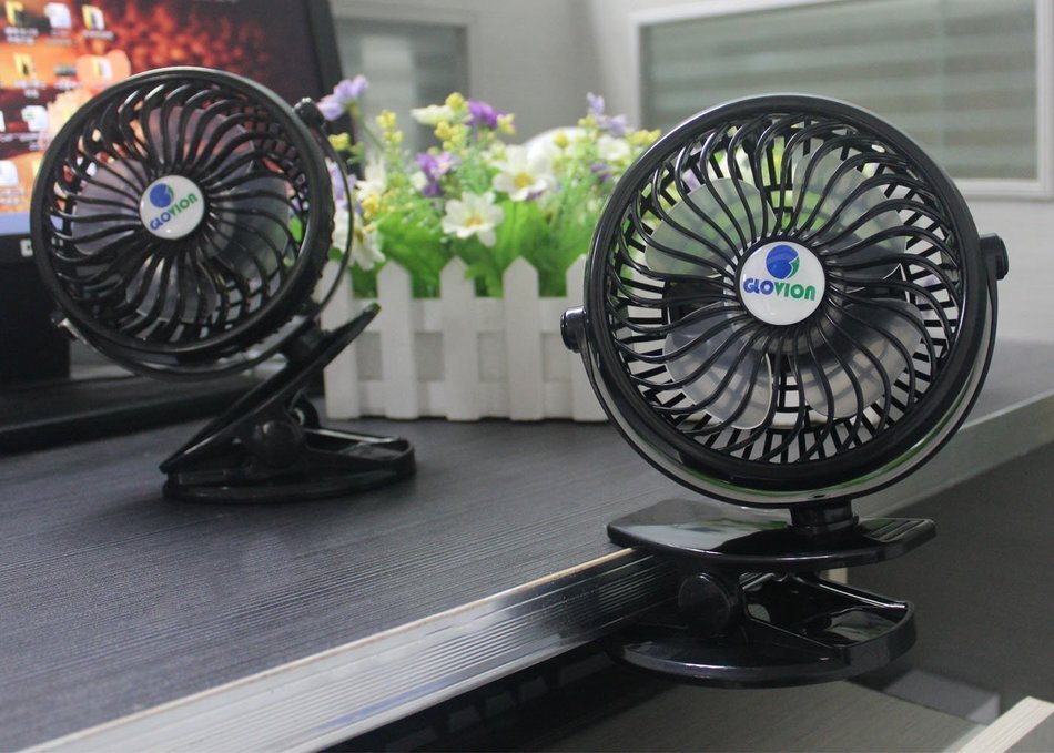 [Update Version with 6.5 Ft Micro Charging Cable] Glovion Baby Clip Stroller Fan - USB Rechargeable Portable Fan... N17