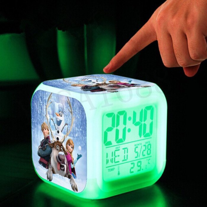 Yosa LED Colorful flash Touch lights princess Doll Clock toys alarm clock toys Dolls Accessories(L style)