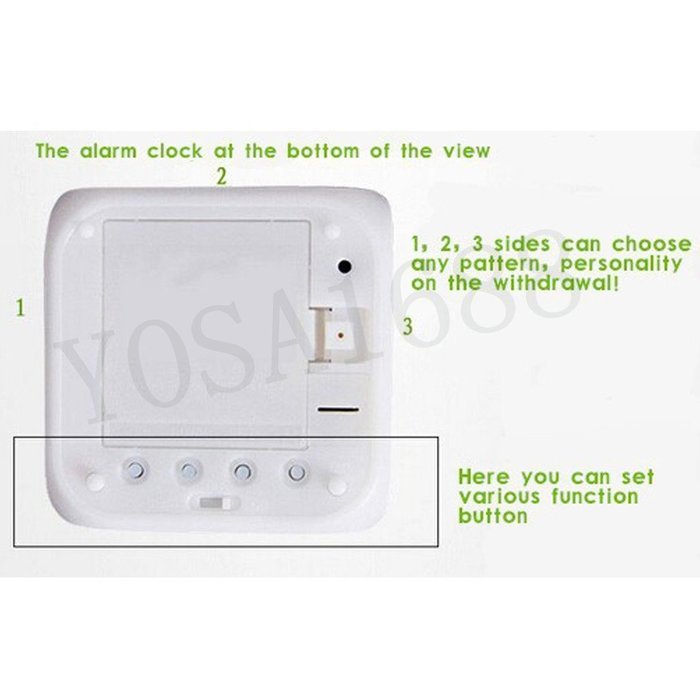 Yosa LED Colorful flash Touch lights princess Doll Clock toys alarm clock toys Dolls Accessories(L style) N3