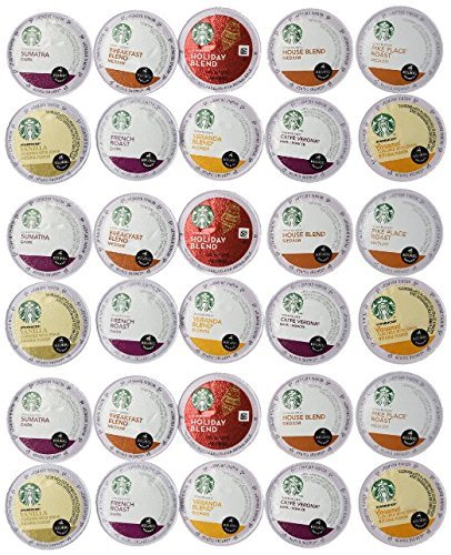 30 Count - Variety Pack of Starbucks Coffee K-Cups for All Keurig K Cup Brewers - (10 flavors, No DECAF, 3 Cups...