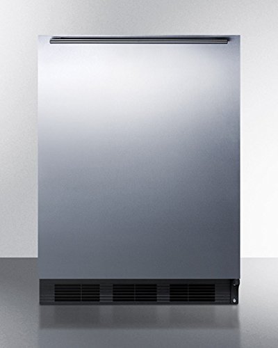 Summit FF7BSSHHADA: ADA compliant commercial all-refrigerator for freestanding use, with black cabinet, stainless...
