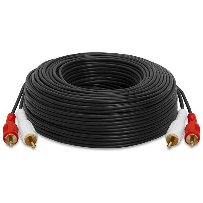 Cmple - RCA Stereo Audio Cable Male to Male -75 ft N7