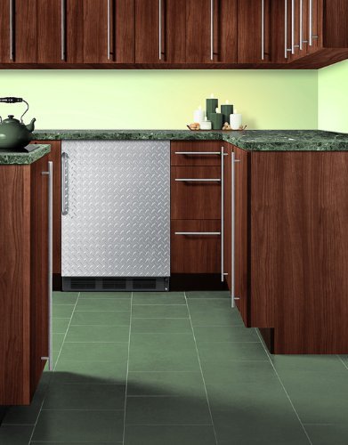 Summit FF6BBI7DPLADA: Commercially approved, ADA compliant built-in undercounter all-refrigerator in black with... N2