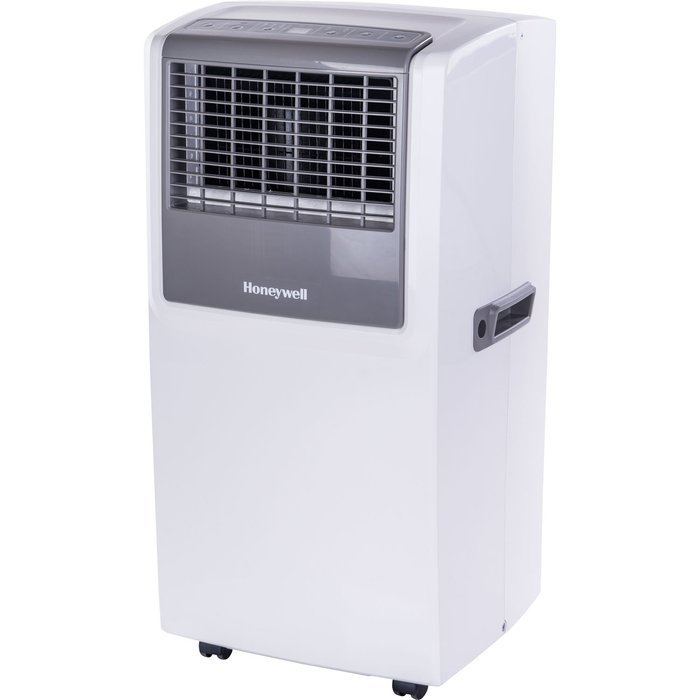 Honeywell MP08CESWW 8000 BTU Portable Air Conditioner with Front Grille and Remote Control, White/Grey N6