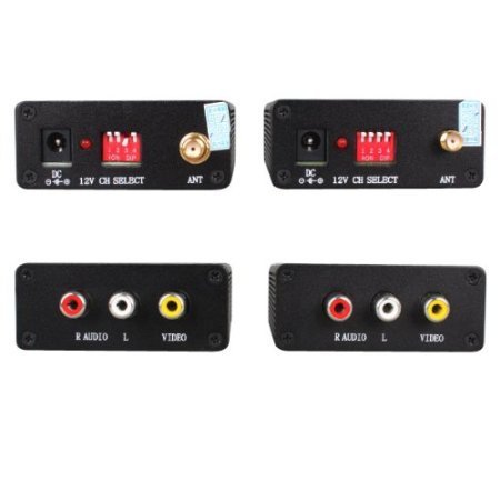 RioRand Wireless 3W Audio Video AV 2.4GHz Transmitter Sender Receiver CCTV with 8 Channels N4