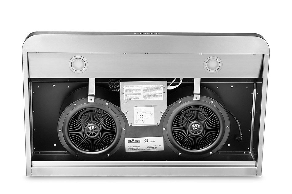 Thorkitchen HRH3002U 30" Under Cabinet Range Hood with 900 CFM Push Control, Stainless Steel N2