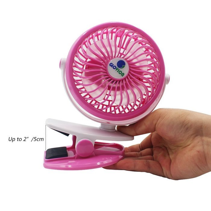 [Update Version with 6.5 Ft Micro Charging Cable] Glovion Baby Clip Stroller Fan - USB Rechargeable Portable Fan... N23